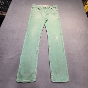 Bullhead Pants Men 30x30 Green Dillon Skinny Distressed Grunge Urban Y2K